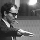 French film director Jean-Luc Godard during the filming of ‘Sympathy For the Devil’ (aka ‘One Plus One’), featuring the Rolling Stones.